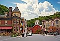 The Mauch Chunk Opera House in the historic downtown of Jim Thorpe, Pennsylvania. Editorial credit: zimmytws / Shutterstock.com