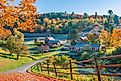 Houses in Woodstock, Vermont.