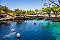 The Blue Hole is a famous deep pool in Santa Rosa, New Mexico. Editorial credit: rawf8 / Shutterstock.com.