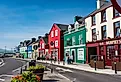 Downtown street in Dingle, Ireland.