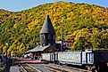 Lehigh Gorge Scenic Railway in Jim Thorpe, Pennsylvania. Editorial credit: PT Hamilton / Shutterstock.com.