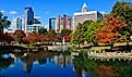 Downtown Charlotte, North Carolina, in the fall.