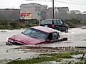 The flooding of Highway 12 in Nags Head, North Carolina, Public Domain