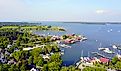 Chesapeake Bay with boats in St Michaels, Maryland.