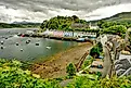 The serene settings of Portree, Scotland. Image credit: RobNaw / Shutterstock.com.