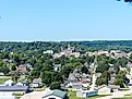 An aerial view of Decorah, Iowa.