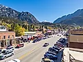 Aerial View of Main Street in Ouray, Colorado, via pabradyphoto on iStock.com