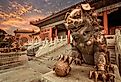 The bronze lion in the forbidden city, Beijing China. Image credit: GuoZhongHua via Shutterstock