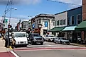 The outdoor busy downtown streets of Mount Airy, North Carolina. Editorial credit: Ruth Ann Photos / Shutterstock.com