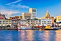The riverfront in Savannah, Georgia.