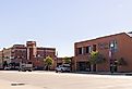 The Owasso City Hall and the old business district on 2nd Avenue. Editorial credit: Roberto Galan / Shutterstock.com