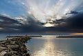 Lake Winnebago, Wisconsin, US.