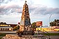 Geological center of the United States obelisk in Rugby, North Dakota. Editorial credit: Dirk Wierenga / Shutterstock.com.