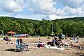 Glimmerglass State Park on Lake Otsego in Cooperstown, New York