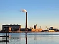 The Jones Island Water Reclamation Facility in Milwaukee, Wisconsin (United States).
