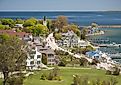 The beautiful town of Mackinac Island, Michigan.