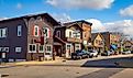 Shops in New Glarus, Wisconsin.