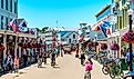 A busy day in downtown Mackinac Island, Michigan. Image credit: Michael Deemer / Shutterstock.com.
