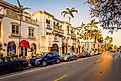 View of 5th Avenue at sunset in Naples, Florida. Editorial credit: Mihai_Andritoiu / Shutterstock.com