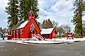  Winter view of the historic Fort Sherman Chapel in Coeur d'Alene, Idaho. Image credit: Kirk Fisher / Shutterstock.com.