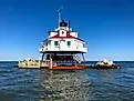 Thomas Point Shoal Lighthouse in Chesapeake Bay, Maryland. Image credit: Jonna Hennig / Shutterstock.com.