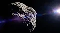 Asteroid lit by the Sun