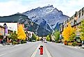 Downtown street in Banff, Alberta. Image credit i viewfinder via Shutterstock