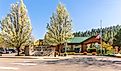 The welcome sign and facade of the Coeur d'Alene Public Library. Editorial credit: Kirk Fisher / Shutterstock.com