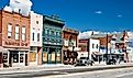 Morning day at authentic street in style wild west Panguitch, UT. Editorial credit: DeltaOFF / Shutterstock.com
