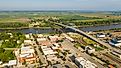 Aerial view of downtown Atchison, Kansas