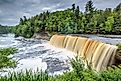 Tahquamenon Falls in Michigan's eastern Upper Peninsula. 
