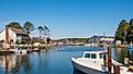 Part of St. Michaels Harbor in historic Saint Michaels, Maryland.