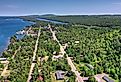 Overlooking Copper Harbor, Michigan.
