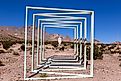 Lady Desert of Nevada Public Art Sculpture, Famous Goldwell Open Air Museum in Rhyolite Ghost Town. Editorial credit: Autumn Sky Photography / Shutterstock.com