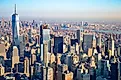 The city skyline of New York City in USA, United States. Via Shutterstock / Scalia Media