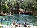 People enjoying in the spring fed pool of Juniper Springs Recreation Area. Image by Stillgravity via Shutterstock. 