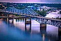 The O'Neal Bridge over the Tennessee River between Florence and Sheffield, Alabama. 