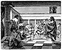 Illustration of a young Spartans Exercising at Sparta