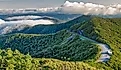 The stunning Blue Ridge Parkway.