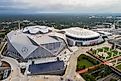 The iconic Mercedes-Benz Stadium of Atlanta, Georgia.