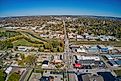 Aerial view of the Omaha suburb of Papillion, Nebraska