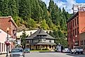 Picturesque Railroad Museum in the Old West mining town of Wallace, Idaho. Image credit Kirk Fisher via Shutterstock.