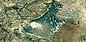 A very nice and colorful image of the Lake Mackay, Australia and surroundings with beautiful desert landscape