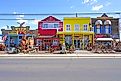 Colorful storefronts in Cottonwood, Arizona. Editorial credit: EQRoy / Shutterstock.com.