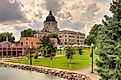 View of the State Capitol building in Pierre, South Dakota.