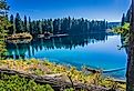 Clear Lake, in Oregon's Willamette National Forest, seen from the McKenzie River Trail.