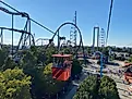 A scenic chairlift passes between the many major roller coasters of Cedar Point. Image credit: Andrew Douglas