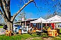Pumpkins and other seasonal produce is displayed at McKenzie Farm Market, in Fairhope, Alabama, via Carmen K Sisson / iStock.com