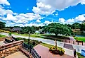The Beau Jardin and Riverwalk in downtown Natchitoches, Louisiana. Image credit AshleyGary via Shutterstock