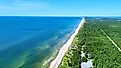 The Curonian Spit is a 98-kilometre beach